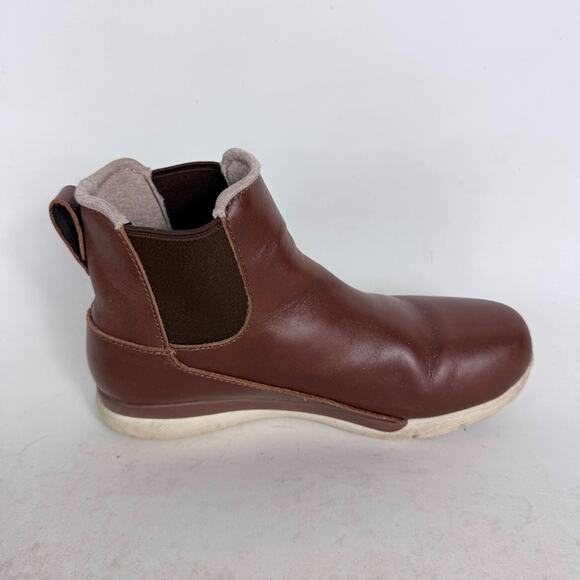 Kuru Luna Chelsea Ankle Boots Womens 7.5 Brown Leather Pull On Round Toe Comfort - Picture 3 of 10